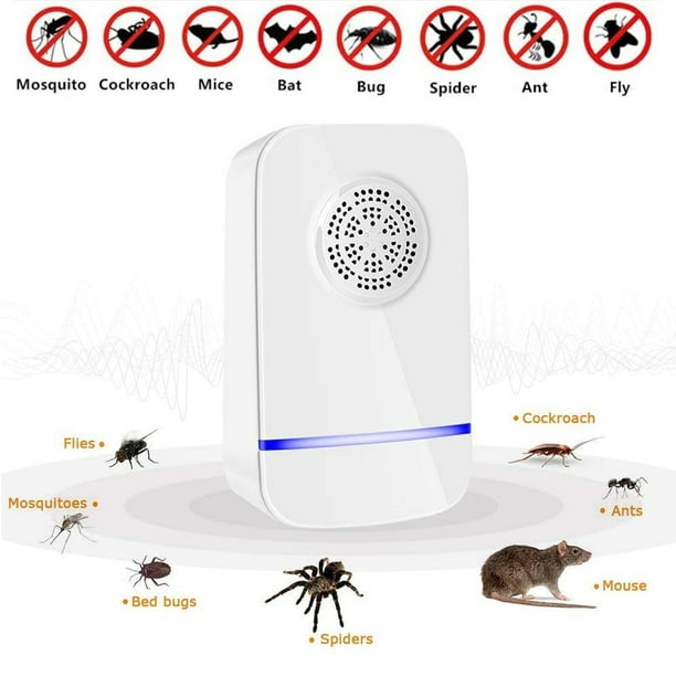 Ultrasonic Pest Repeller Control Bed Bugs Ants Fleas Spiders Flies Rats Rodents